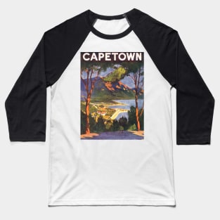 Vintage Africa Travel Poster from Capetown Baseball T-Shirt